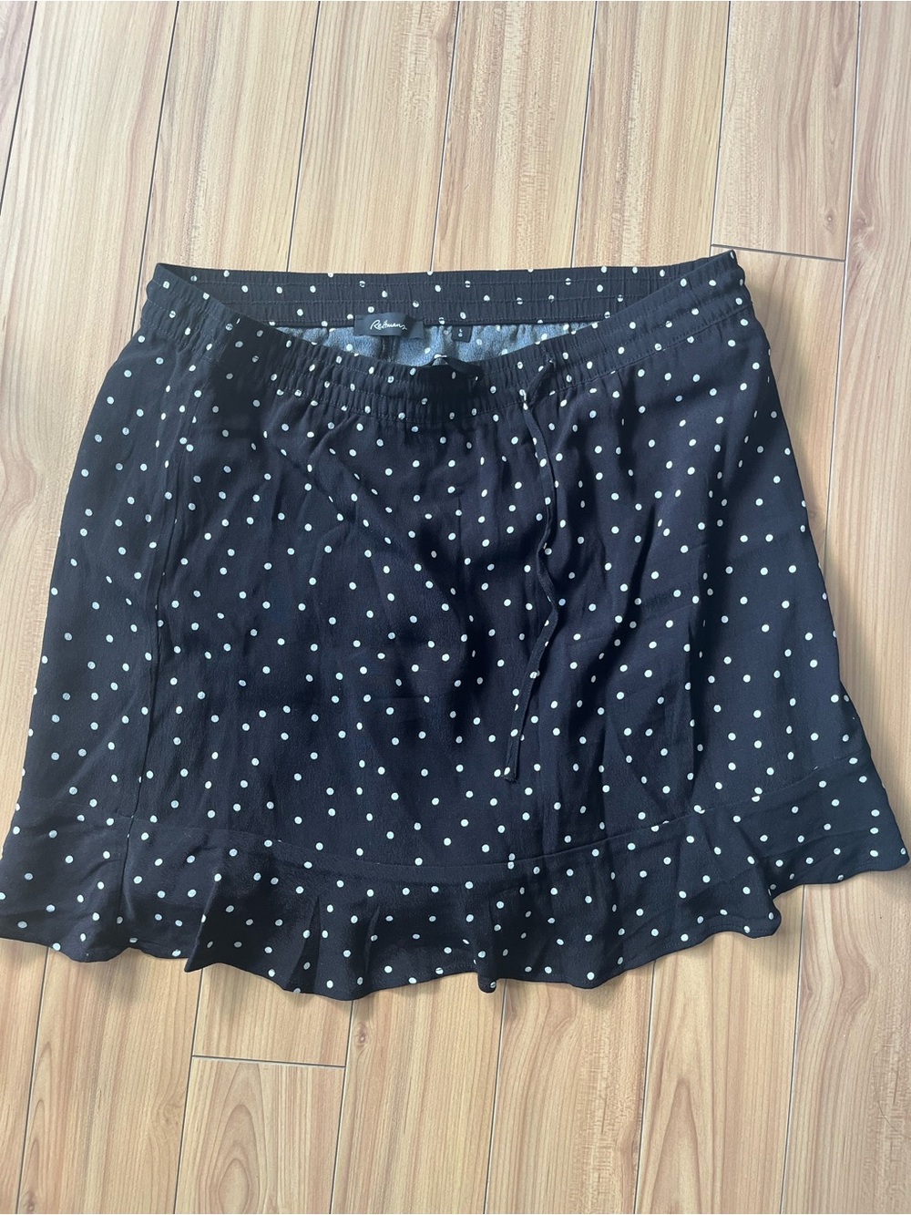 Reitmans Black and White Polka Dot Mini Skirt